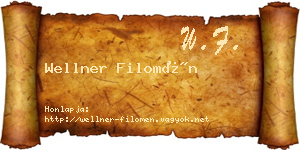 Wellner Filomén névjegykártya